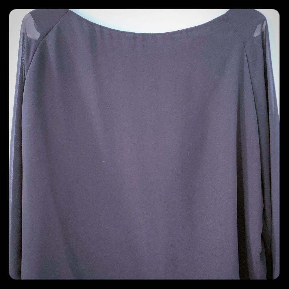 Navy sheer blouse from Class Italy